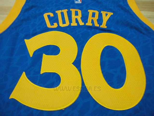 Camiseta Leopard Light Loco Golden State Warriors Stephen Curry #30 Azul